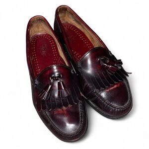 GH Bass & Co Weejuns Tassel Loafers Burgundy Leather